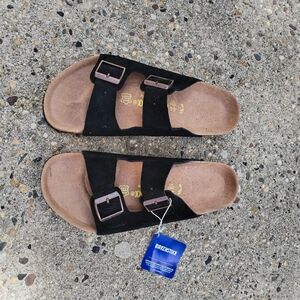Birkenstock Arizona Softbed Black Suede (Unisex) Size EU 44 M11  nerrow
